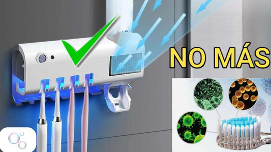 ✨🪥¡Soporte Esterilizador UV + Dispensador!🦠✨